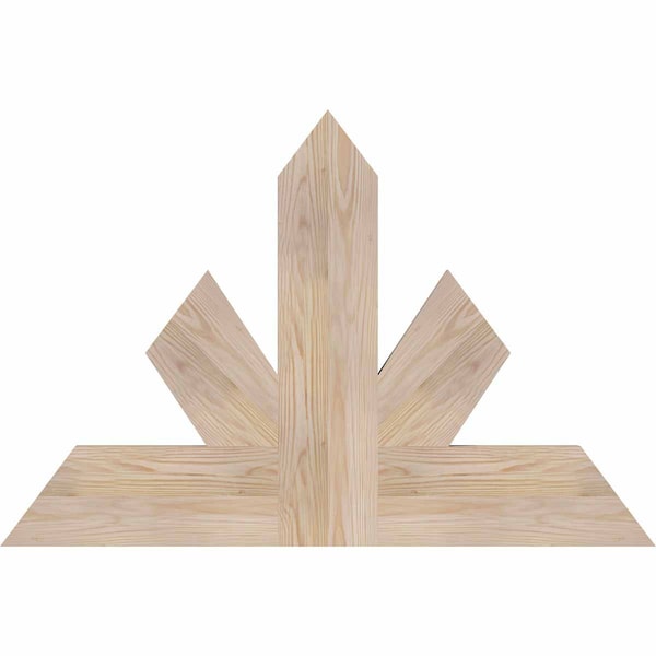 Ekena Millwork Saratoga Smooth Timber Gable Bracket, Douglas Fir, 36"W x 24"H x 1 1/2"D x 5 1/2"F, 16/12 Pitch GBW036X24X0206SAR00SDF - main